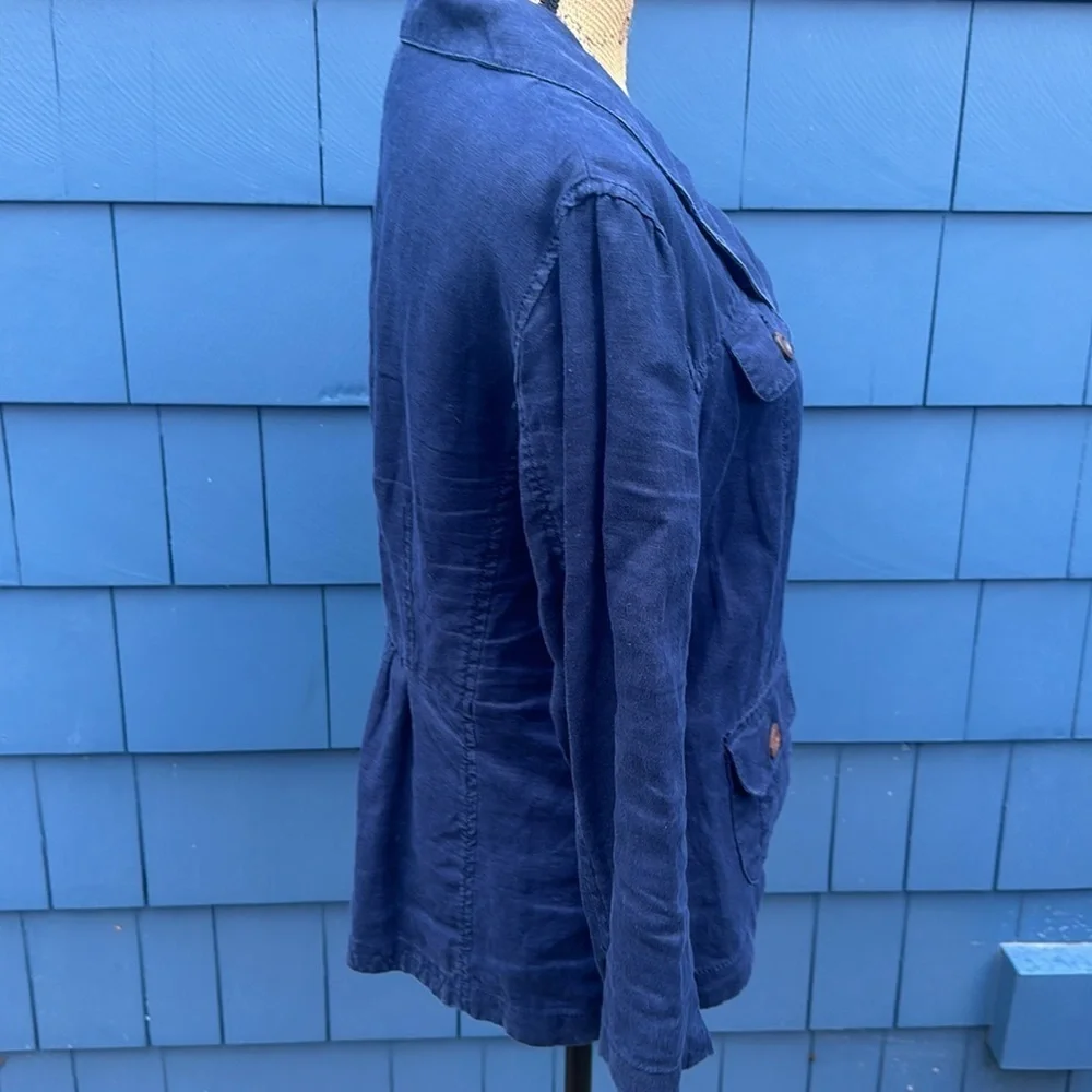 💙💙💙Vintage Merona blue linen medium blazer jacket lightweight